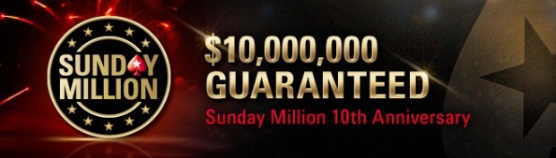 юбилейный турнир Sunday Million на Pokerstars 