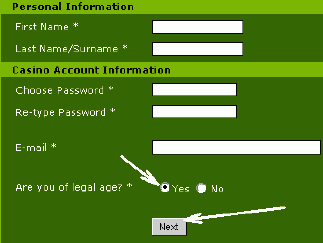 Registration form