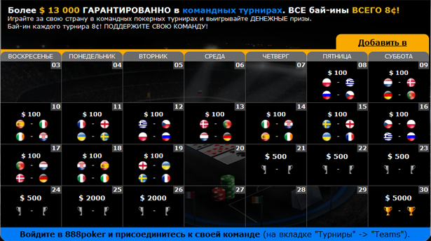 Командные покерные трниры