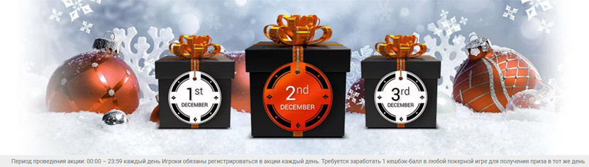 Рождественский календарь на PartyPoker