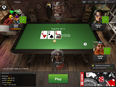 Скриншот покерной программы Unibet