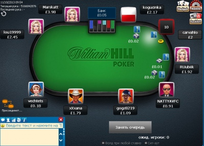 Скриншот покерной программы Williamhill