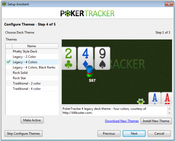 Настройка тем в PokerTracker