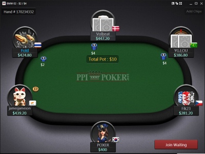 Скриншот покерной программы ppipoker
