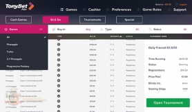 Tonybet мобильный китайский покер