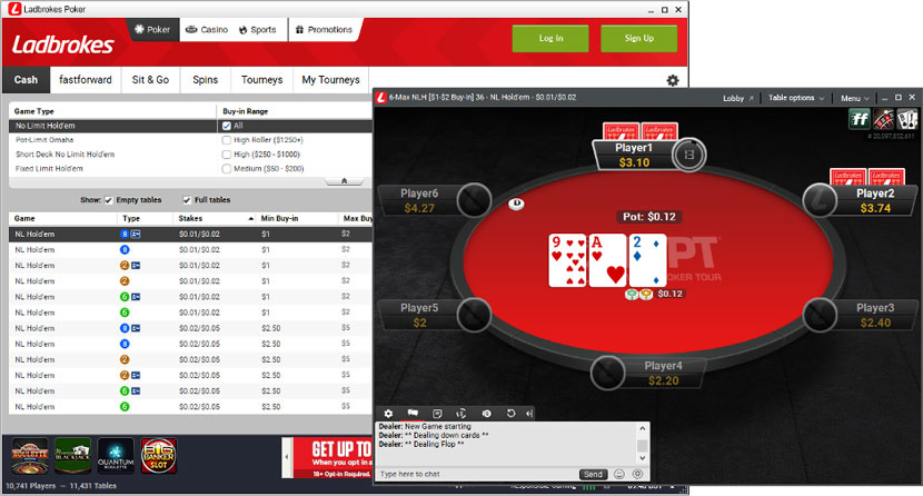 ladbrokes перешел в partypoker