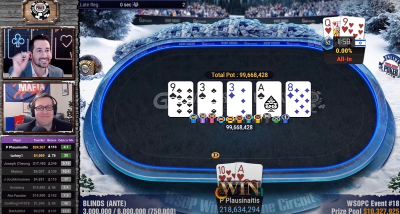 Плюсинайтис - чемпион World Series of Poker Winter Online Circuit