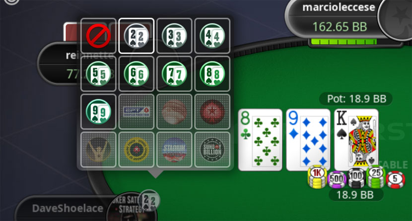 Новые значки PokerStars